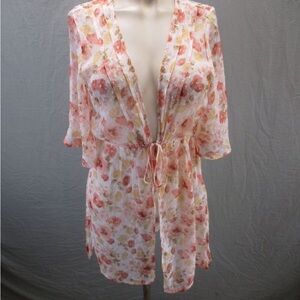 Abercrombie Floral Sheer Kimono Cardigan